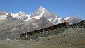 B (124) The Gornergrat Railway with  vthe Weisshorn behind